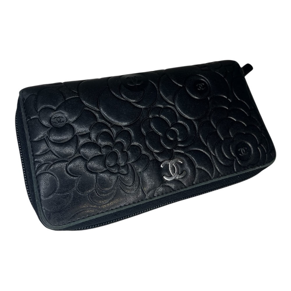 Chanel Camellia Ling Zip Around Wallet